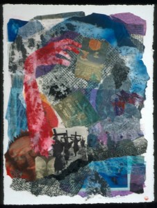 All of Us - 30.5x23 - Handpainted Paper Collage