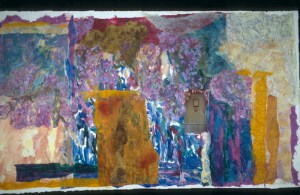 Le Jardin - 36x57 - Handpainted Paper Collage