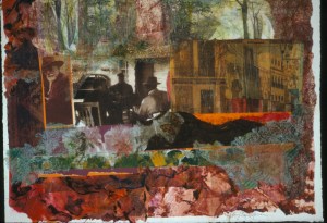 Passing Time - 22x30 - Painted Paper Collage (sold)